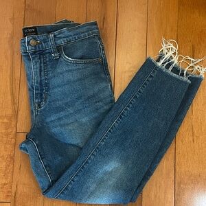 J. Crew Women's Distressed Blue Ankle Jeans